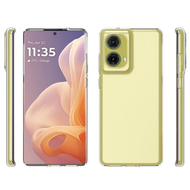 Силиконовый (TPU) чехол Deexe UltraThin для Motorola Moto G85 - Transparent: фото 3 из 4