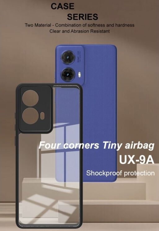 Силиконовый (TPU) чехол IMAK UX-9A Series для Motorola Moto G85 - Black: фото 8 из 12
