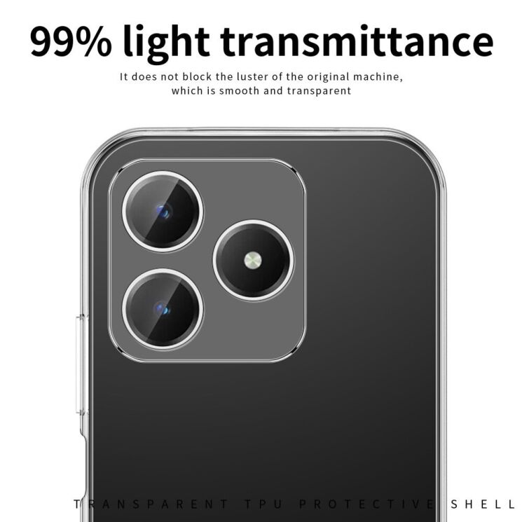 Силиконовый (TPU) чехол MOFI Thin Guard для Realme C63 / C61 - Transparent: фото 7 из 11