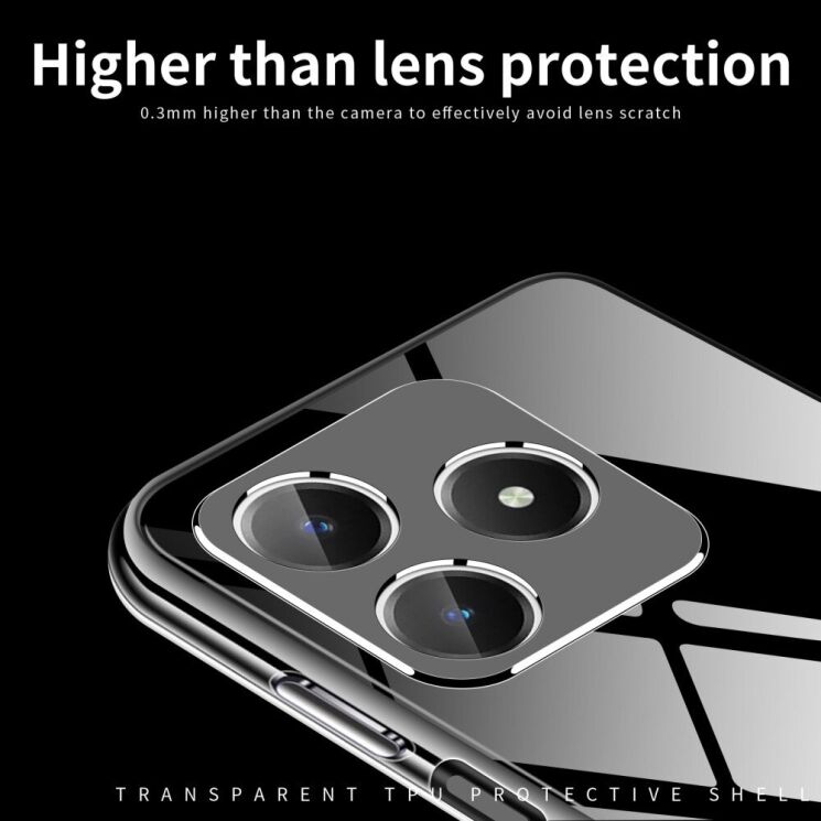 Силиконовый (TPU) чехол MOFI Thin Guard для Realme C63 / C61 - Transparent: фото 6 из 11