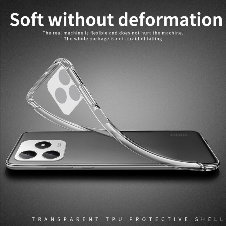 Силиконовый (TPU) чехол MOFI Thin Guard для Realme C63 / C61 - Transparent: фото 4 из 11