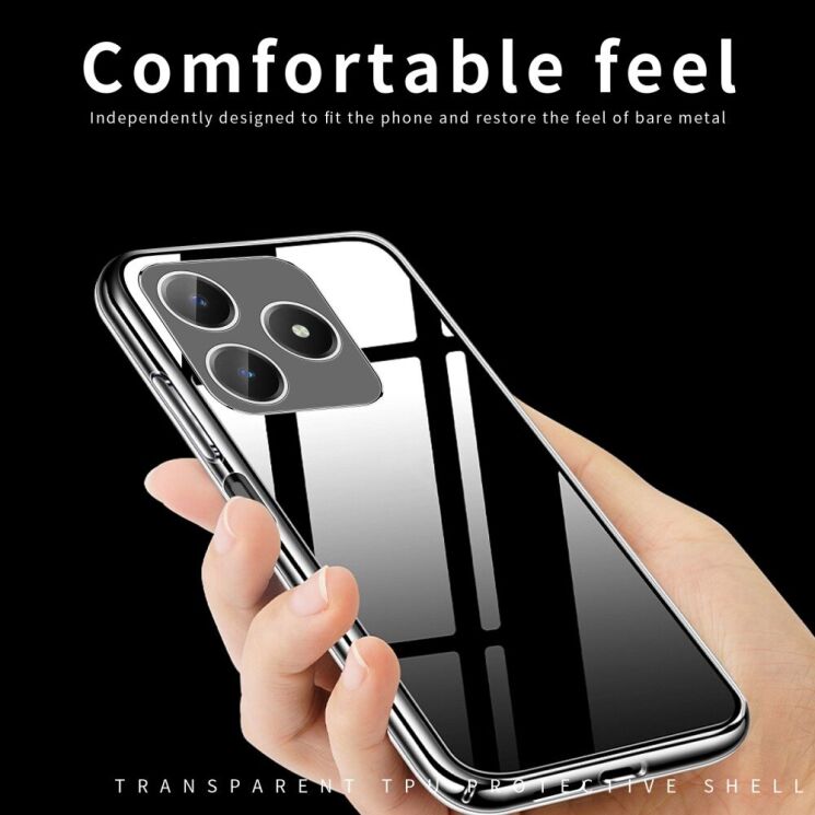 Силиконовый (TPU) чехол MOFI Thin Guard для Realme C63 / C61 - Transparent: фото 8 из 11