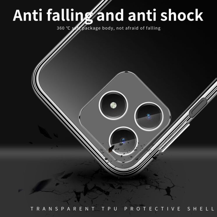 Силиконовый (TPU) чехол MOFI Thin Guard для Realme C63 / C61 - Transparent: фото 10 из 11