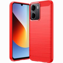 Силиконовый (TPU) чехол UniCase Carbon для Xiaomi Redmi A7 Pro - Red: фото 1 из 9