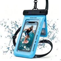 Влагозащитный чехол Deexe Aqua Shield для смартфонов диагональю до 7.5 дюймов - Blue: фото 1 из 7