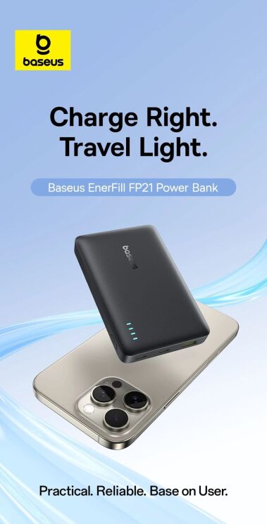 Внешний аккумулятор Baseus EnerFill FP21 22.5W (10000mAh) P1008210D123-00 - Black: фото 6 из 18