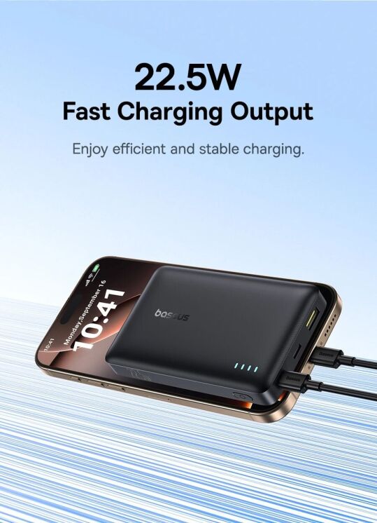 Внешний аккумулятор Baseus EnerFill FP21 22.5W (10000mAh) P1008210D123-00 - Black: фото 7 из 18