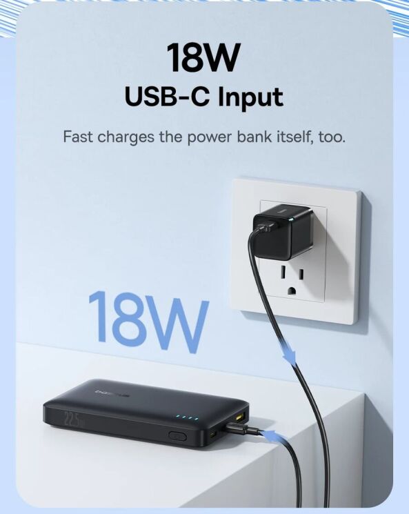 Внешний аккумулятор Baseus EnerFill FP21 22.5W (10000mAh) P1008210D123-00 - Black: фото 8 из 18