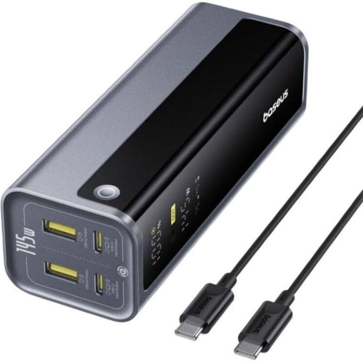 Внешний аккумулятор Baseus EnerGeek GP12 145W (20800mAh) + кабель Type-C to Type-C P10082109813-00 - Grey: фото 4 из 18