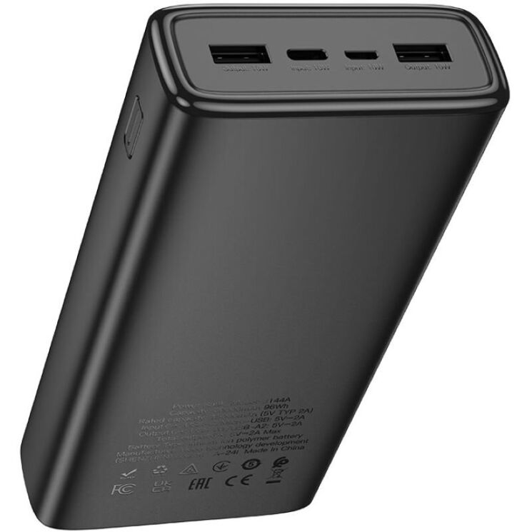 Зовнішній акумулятор Hoco J144A 10W (30000mAh) - Black: фото 3 з 6
