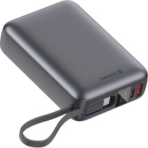 Внешний аккумулятор SWISSTEN Extra Small 45W (20000mAh) + кабель Type-C - Silver: фото 1 из 7