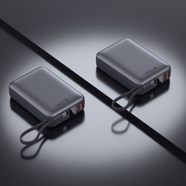 Внешний аккумулятор SWISSTEN Extra Small 45W (20000mAh) + кабель Type-C - Silver: фото 6 из 7