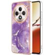 Захисний чохол Deexe Marble Case для OPPO Reno 12 F/FS - Purple (360131V)