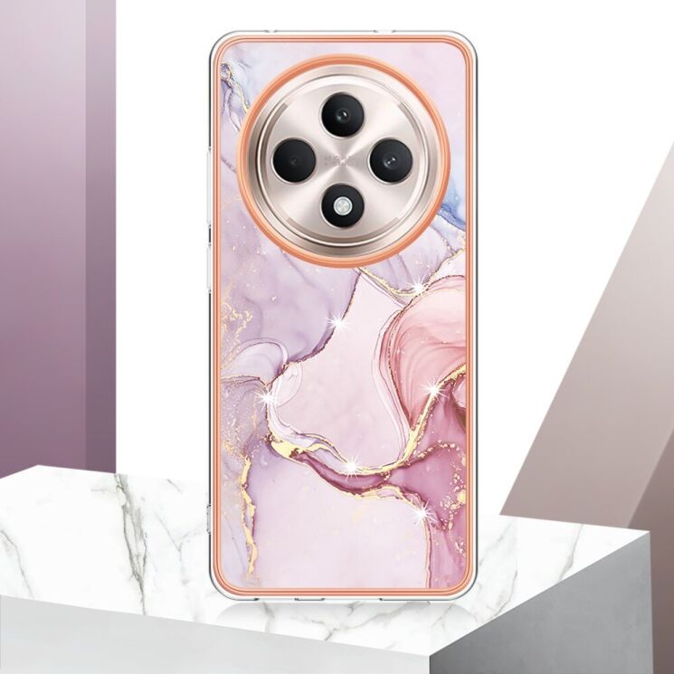Захисний чохол Deexe Marble Case для OPPO Reno 12 F/FS - Purple: фото 5 из 6