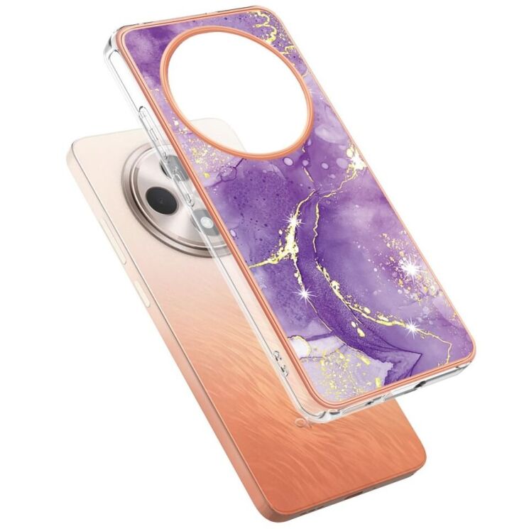Захисний чохол Deexe Marble Case для OPPO Reno 12 F/FS - Purple: фото 2 из 6