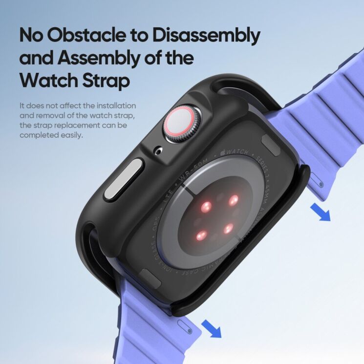 Захисний чохол Dux Ducis Bamo Series для Apple Watch 10 42 mm - Black / Grey: фото 5 из 10