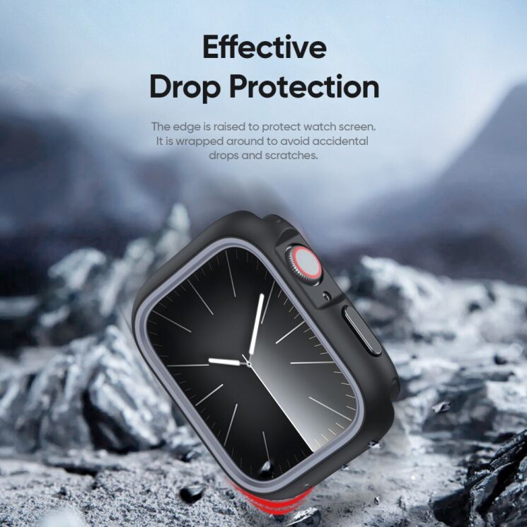 Захисний чохол Dux Ducis Bamo Series для Apple Watch 10 42 mm - Black / Grey: фото 6 из 10