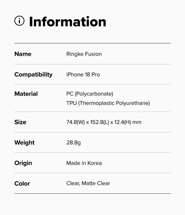 Защитный чехол Ringke Fusion для iPhone 18 Pro (8800380462519) - Clear (423767C) Защитный чехол Ringke Fusion для iPhone 18 Pro (8800380462519) - Clear: фото 19 из 19