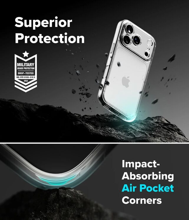 Защитный чехол Ringke Fusion для iPhone 18 Pro (8800380462519) - Clear (423767C) Защитный чехол Ringke Fusion для iPhone 18 Pro (8800380462519) - Clear: фото 10 из 19