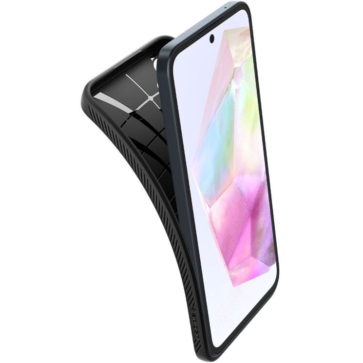 Захисний чохол Spigen (SGP) Liquid Air для Samsung Galaxy A35 (A356) - Matte Black: фото 8 з 18