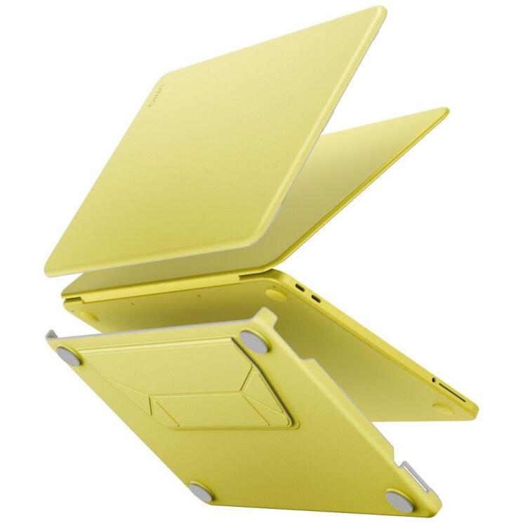 Защитная накладка UNIQ Lyden Versa Leatherette Case для MacBook Neo (2026) UNIQ-MBNEO-LYDVERYELLIM - Yellow: фото 2 из 8