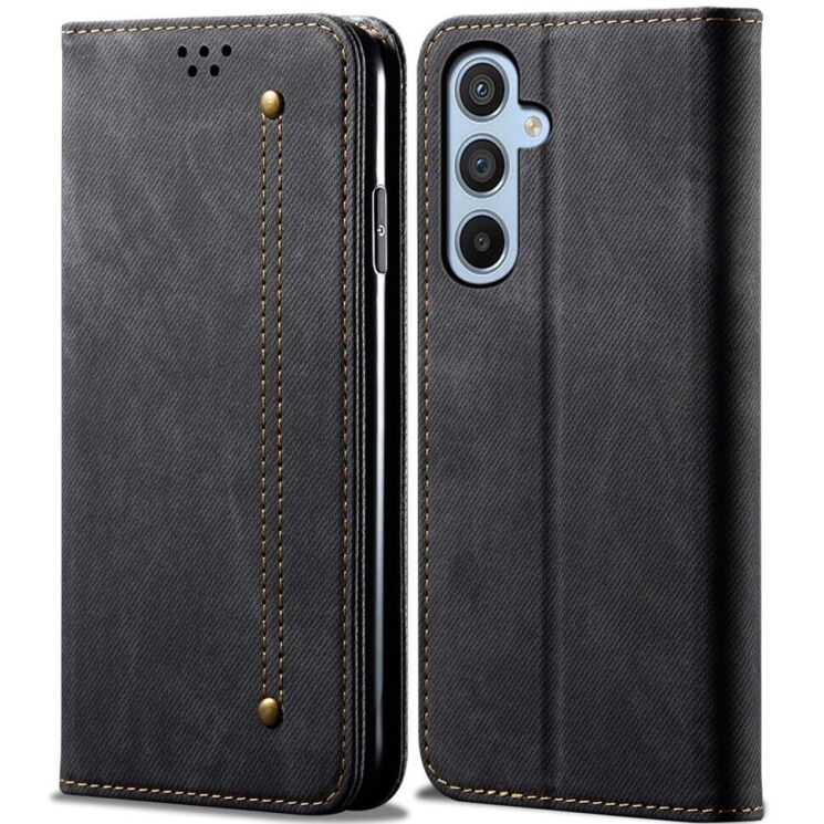 Чехол-книжка UniCase Jeans Wallet для Samsung Galaxy A36 (A366) / A56 (A566) - Black: фото 1 из 6