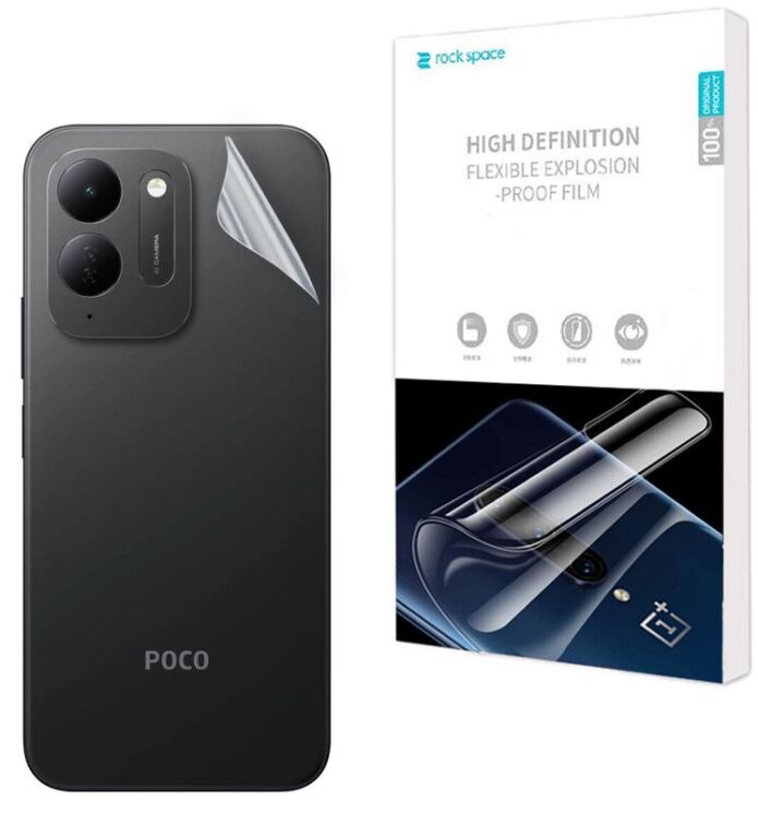 Защитная пленка на заднюю панель RockSpace Explosion-Proof SuperClear для Xiaomi Poco C95 Pro (429208) Защитная пленка на заднюю панель RockSpace Explosion-Proof SuperClear для Xiaomi Poco C95 Pro: фото 1 из 9