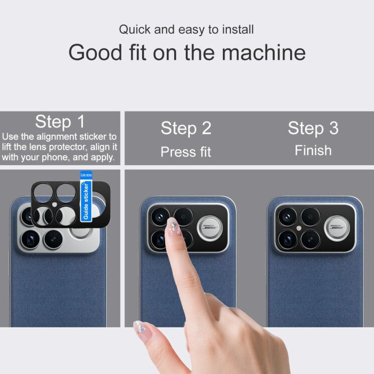 Защитная рамка IMAK Camera Styling для Xiaomi Poco F8 Ultra - Black: фото 6 из 7