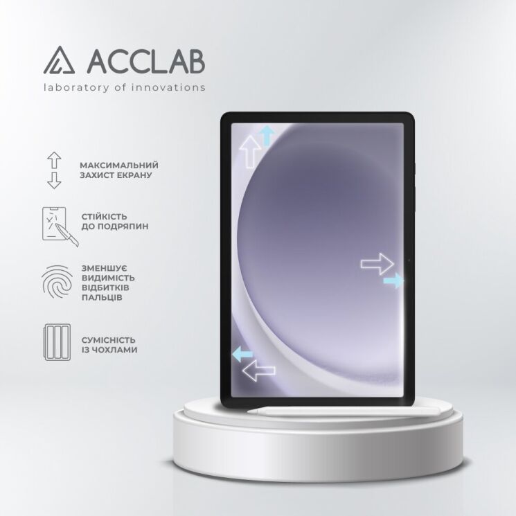 Захисне скло ACCLAB Tempered Glass для Samsung Galaxy Tab A9 Plus (X210/216): фото 3 з 7