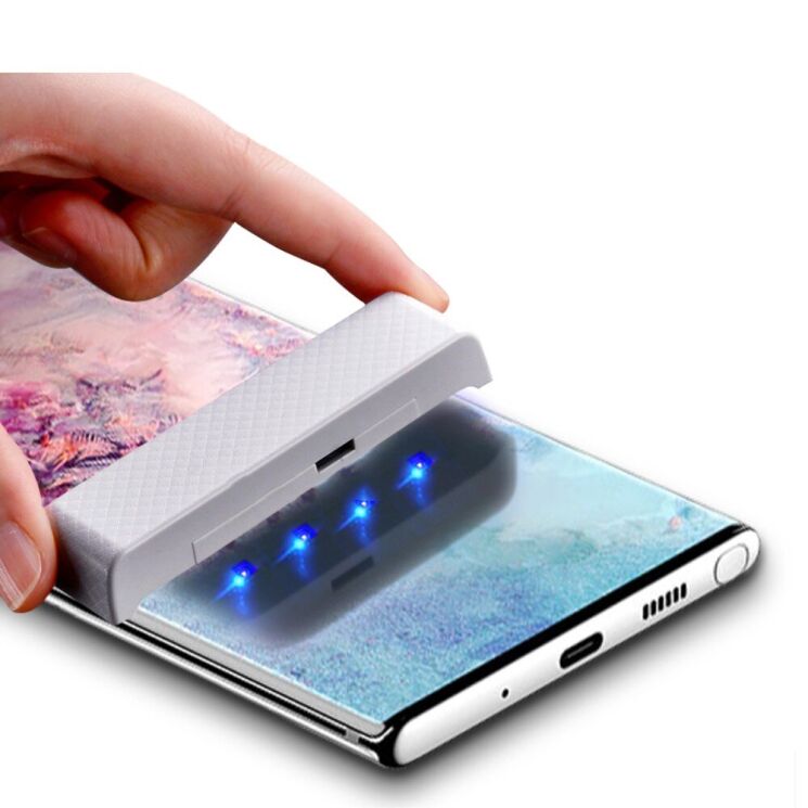 Захисне скло AMORUS 3D Curved UV для Samsung Galaxy Note 10 Plus (N975) (без лампи): фото 7 з 11