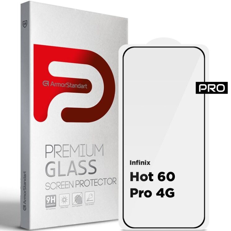 Захисне скло ArmorStandart Pro 5D для Infinix Hot 60 Pro - Black: фото 1 з 7