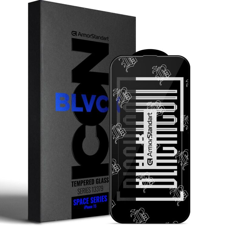 Захисне скло ArmorStandart Space Black Icon для Apple iPhone 15 - Black: фото 1 з 7