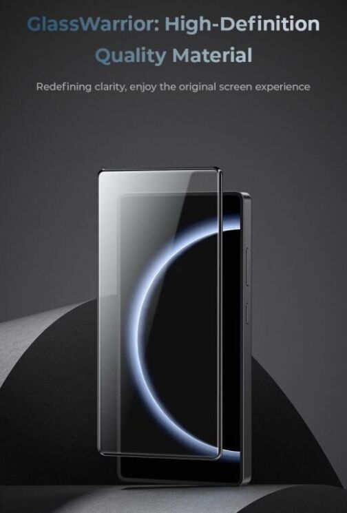 Защитное стекло BENKS GlassWarrior для Samsung Galaxy S25 Ultra (S938) - Black: фото 6 из 13