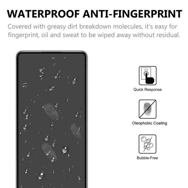 Захисне скло Deexe Full Glue Coverage для Xiaomi Poco M4 Pro 5G / Redmi Note 11 (Chinese version) - Black: фото 4 з 6