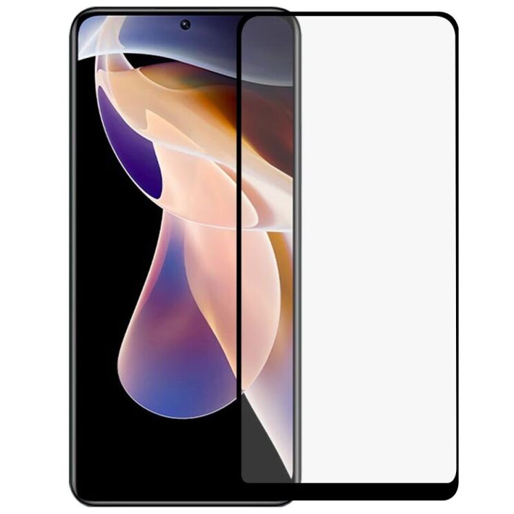 Захисне скло Deexe Full Glue Coverage для Xiaomi Poco M4 Pro 5G / Redmi Note 11 (Chinese version) - Black: фото 1 з 6