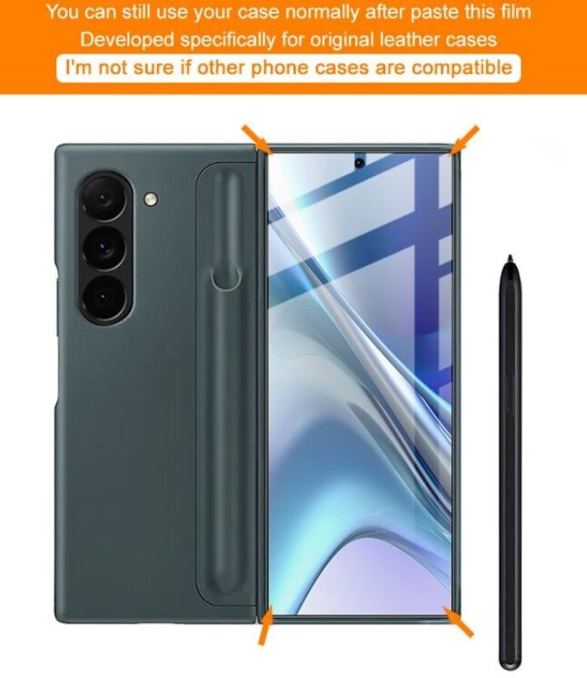 Защитное стекло IMAK 5D Pro+ Full Glue для Samsung Galaxy Fold 6 - Black: фото 6 из 9