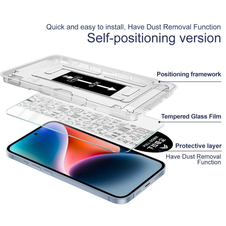 Захисне скло IMAK H Install Screen Guard для Samsung Galaxy S24 FE (S721): фото 4 з 11