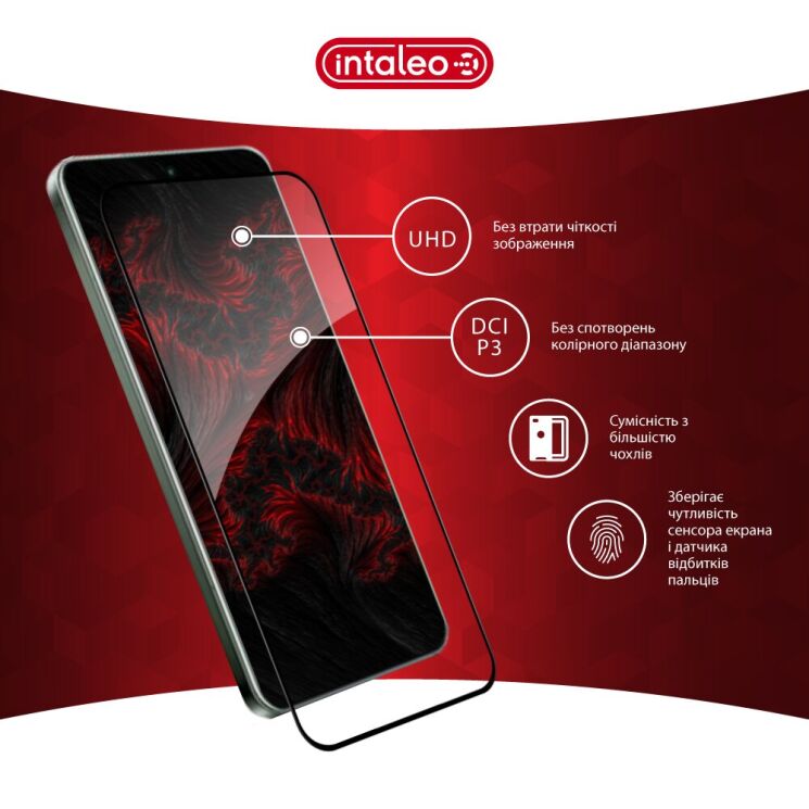 Захисне скло Intaleo Full Glue для Xiaomi Redmi Note 15 Pro Plus - Black: фото 4 з 8