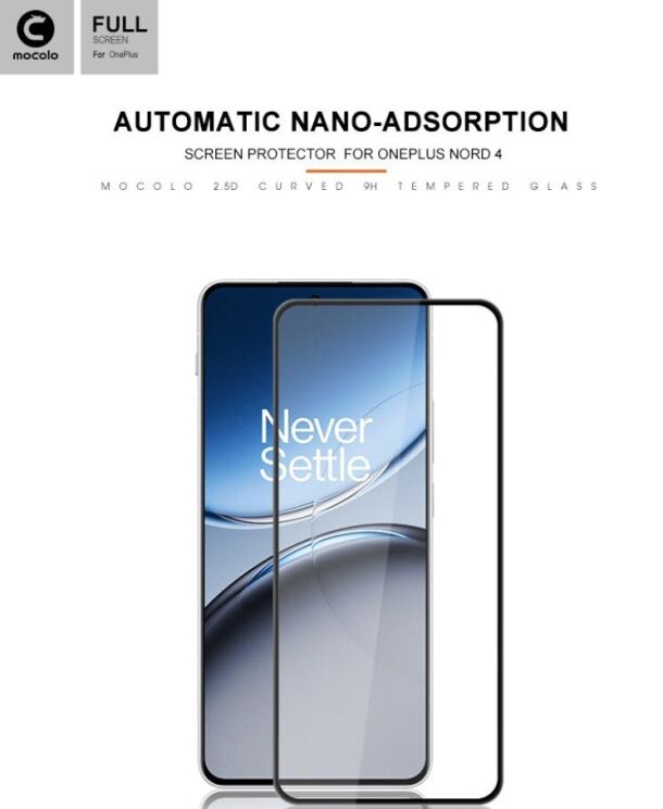 Защитное стекло MOCOLO Full Glue Cover для OnePlus Nord 4 - Black: фото 8 из 10