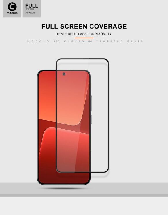 Захисне скло MOCOLO Full Glue Cover для Xiaomi 13 - Black: фото 6 з 10