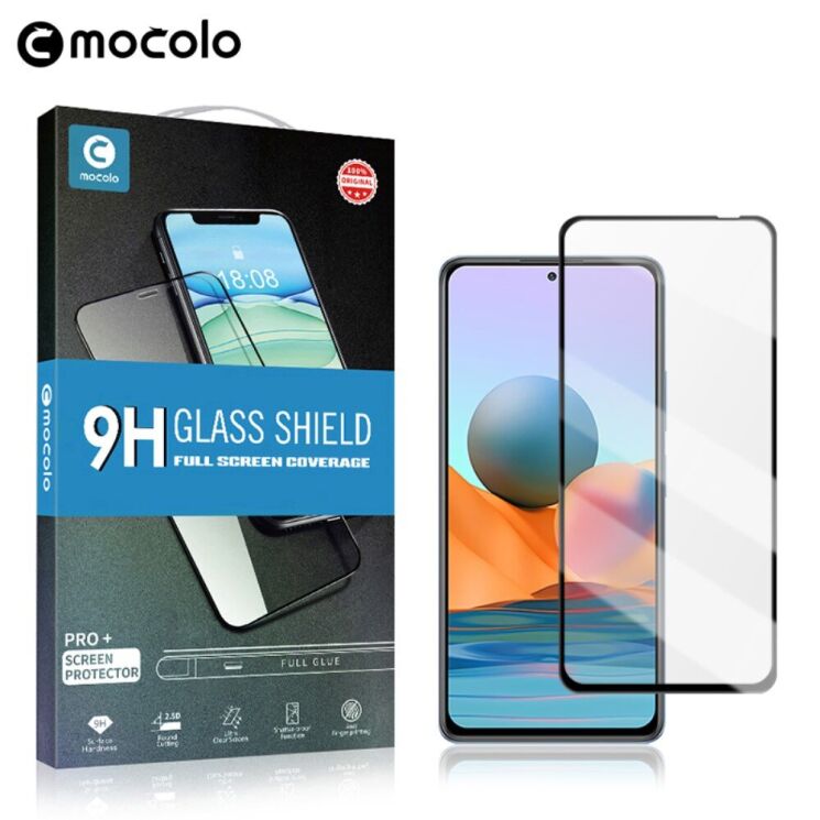 Защитное стекло MOCOLO Full Glue Cover для Xiaomi Redmi Note 10 Pro - Black: фото 3 из 8