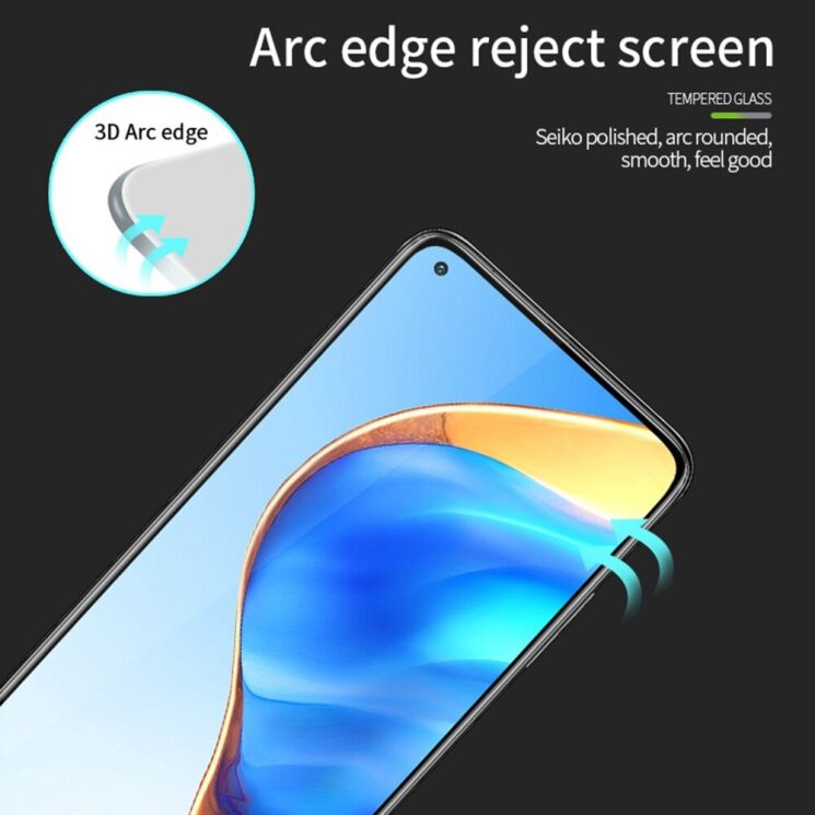 Защитное стекло MOFI 3D Curved Edge для Xiaomi Mi 10T / Mi 10T Pro - Black: фото 7 из 14