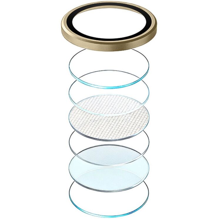 Защитное стекло на камеру RURIHAI Lens Protector для Samsung Galaxy S26 Plus (S947) / Galaxy S26 (S942) - Gold: фото 2 из 6