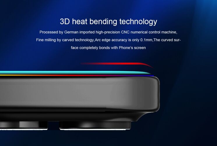 Защитное стекло NILLKIN 3D CP+ MAX для Apple iPhone 16 Plus - Black: фото 9 из 20