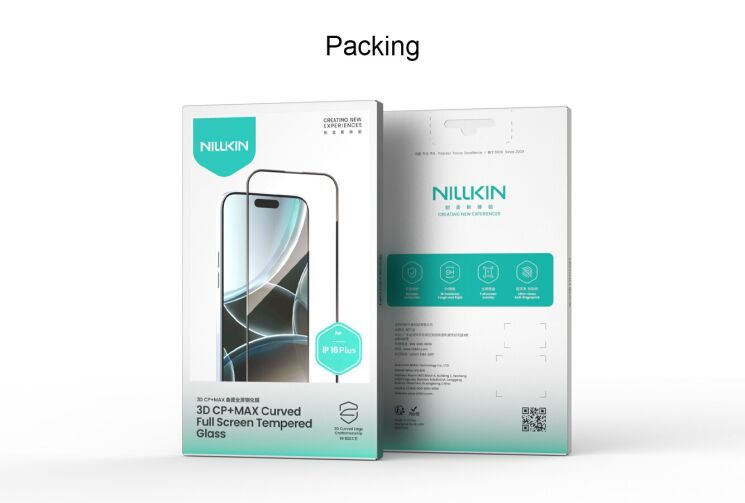 Защитное стекло NILLKIN 3D CP+ MAX для Apple iPhone 16 Plus - Black: фото 20 из 20