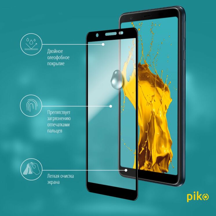 Защитное стекло Piko Full Glue для Samsung Galaxy A01 Core (A013) - Black: фото 4 из 4