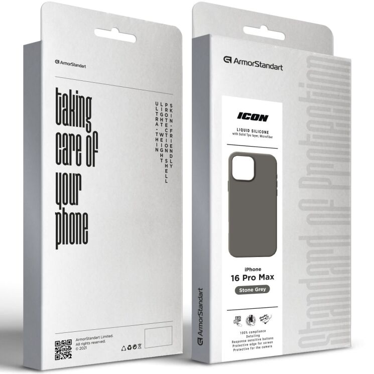 Защитный чехол ArmorStandart ICON2 Case для Apple iPhone 16 Pro Max - Stone Grey: фото 3 из 9