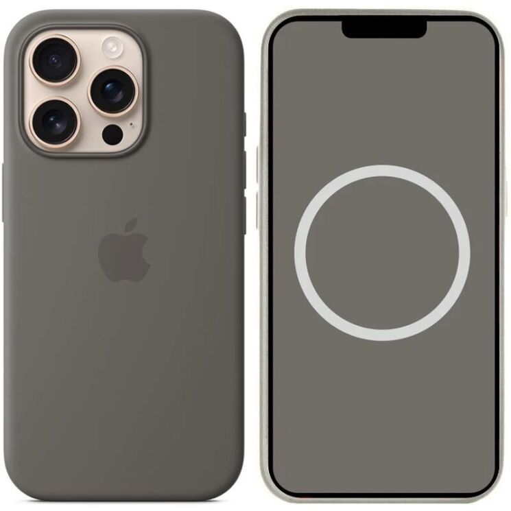 Защитный чехол Copiex Silicone Case with MagSafe для Apple iPhone 16 Pro Max - Stone Grey: фото 1 из 3
