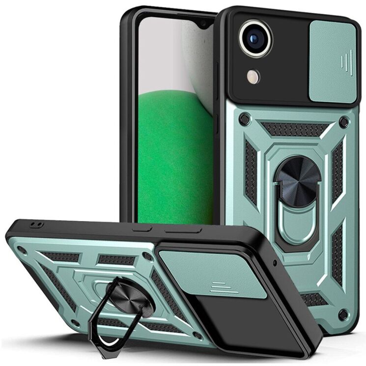 Захисний чохол Deexe Armor Shield для Samsung Galaxy A03 Core (A032) - Green: фото 1 з 8