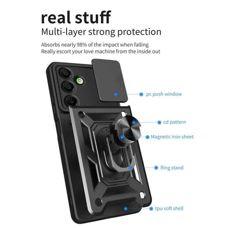 Защитный чехол Deexe Armor Shield для Samsung Galaxy A16 (A165) - Black: фото 8 из 8